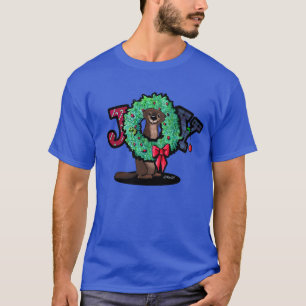 KiniArt Rivierotter Kerstvreugde T-shirt