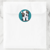 KiniArt Saint Bernard Ronde Sticker (Tas)