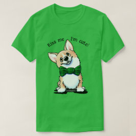 KiniArt Saint Patrick's Day Corgi T-shirt