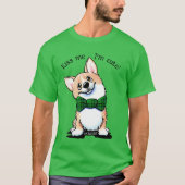 KiniArt Saint Patrick's Day Corgi T-shirt (Voorkant)