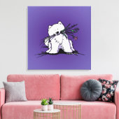 KiniArt Samoyed Charm Canvas Afdruk (Insitu (Woonkamer))