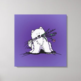 KiniArt Samoyed Charm Canvas Afdruk
