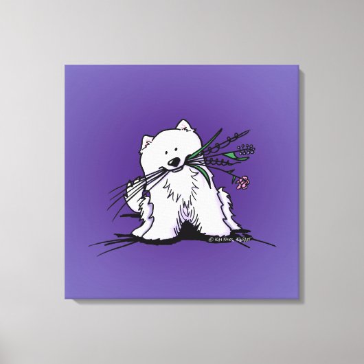 KiniArt Samoyed Charm Canvas Afdruk (Voorkant)