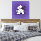 KiniArt Samoyed Charm Canvas Afdruk (Insitu (Slaapkamer))