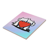 KiniArt Samoyed Heartfelt Duo Tegeltje (Zijkant)