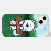 KiniArt Samoyed iPhone Hoesje (Achterkant horizontaal)
