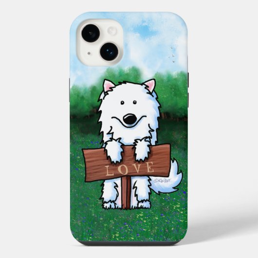 KiniArt Samoyed iPhone Hoesje (Achterkant)