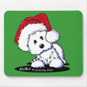 KiniArt Santa Baby Westie Hondencadeaus Muismat