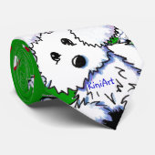 KiniArt Santa Westie Dog Gifts Stropdas (Opgerold)