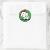 KiniArt Santa Westie Dog Stickers (Tas)