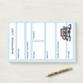 KiniArt Schnauzer Dog Grocery Shopping List Post-it® Notes (Op bureau)