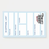 KiniArt Schnauzer Dog Grocery Shopping List Post-it® Notes (Voorkant)