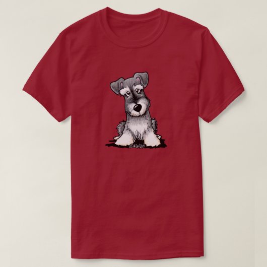 KiniArt Schnauzer Ears Down T-shirt (Design voorkant)