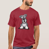 KiniArt Schnauzer Ears Down T-shirt (Voorkant)