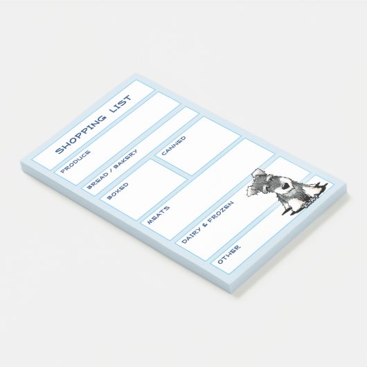 KiniArt Schnauzer-hond boodschappenlijst Post-it® Notes (Schuin)