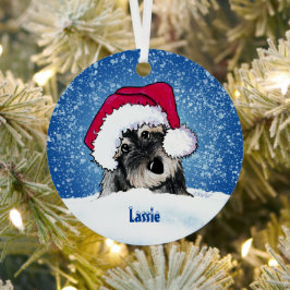 KiniArt Schnauzer Kerstmetaal Ornament