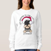 KiniArt Schnauzer-kerstshirt Trui (Voorkant)