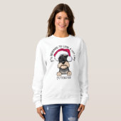 KiniArt Schnauzer-kerstshirt Trui (Voorkant volledig)