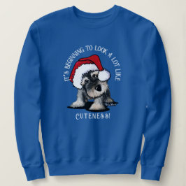KiniArt Schnauzer-kerstshirt Trui
