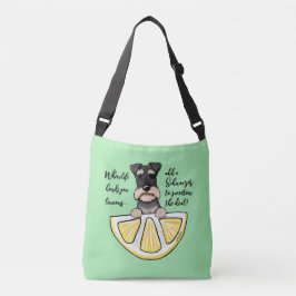 KiniArt Schnauzer Life Lemons Crossbody Bag Crossbody Tas