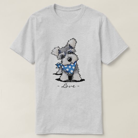 KiniArt Schnauzer Puppy T-shirt (Design voorkant)