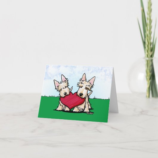 KiniArt Schotse Terrier Duo Kaart (Voorkant)