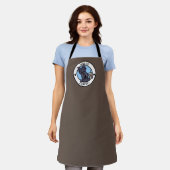 KiniArt Scotti Terrier Coffee All-Over Print Apron Schort (Gedragen)