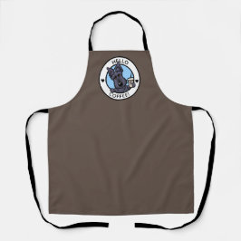 KiniArt Scotti Terrier Coffee All-Over Print Apron Schort