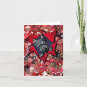KiniArt Scottie Blast in rood en zwart Kaart