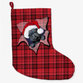 KiniArt Scottie BLAST Kerstmis stoppen Grote Kerstsok (Voorkant)