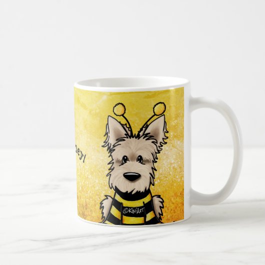 KiniArt Scottie Dog Bee Coffee Mok (Rechts)