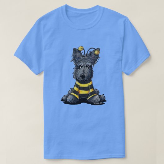 KiniArt Scottie Dog Bee T-shirt (Design voorkant)