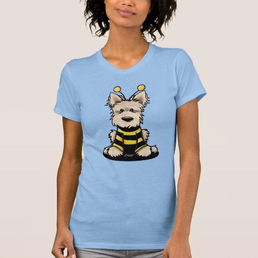 KiniArt Scottie Dog Bee T-Shirt (Voorkant)