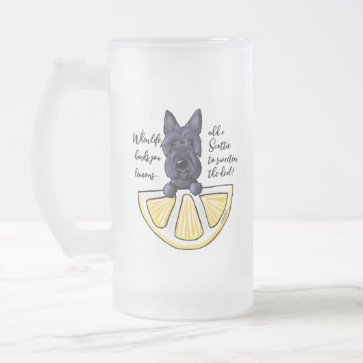 KiniArt Scottie Life Lemons Matglas Bierpul (Links)