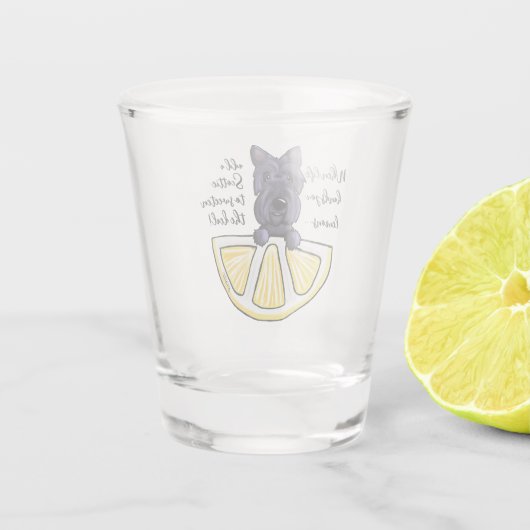 KiniArt Scottie Life Lemons Shot Glas (Achterkant)