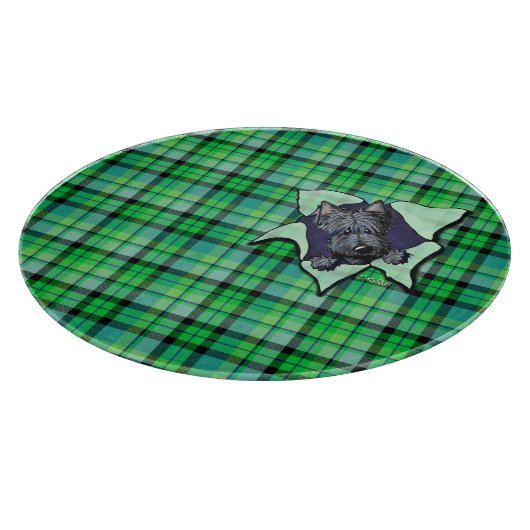 KiniArt Scottie Plaid Snijplank (Hoek)
