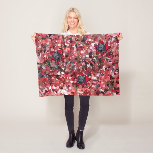 KiniArt Scottie Red Abstract Fleece Deken (In situ)