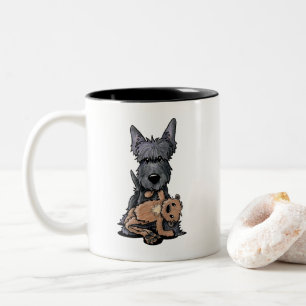 KiniArt Scottie T en Sassy Big Tweekleurige Koffiemok