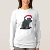 KiniArt Scottish Moon Santa T-shirt (Voorkant)