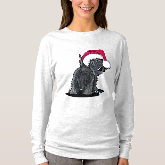 KiniArt Scottish Moon Santa T-shirt (Voorkant)