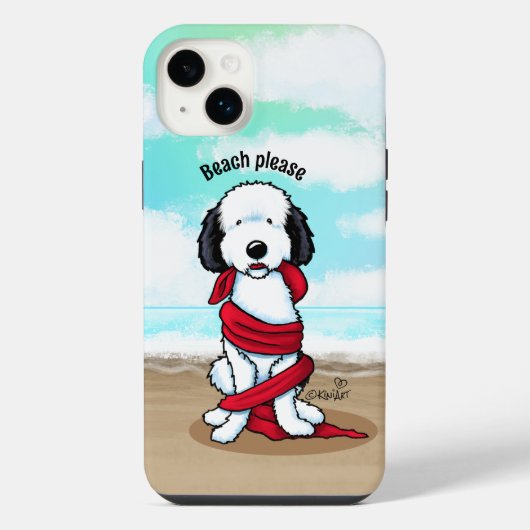 KiniArt Sheepadoodle iPhone Hoesje (Achterkant)