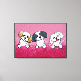 KiniArt Shih Tzu Canvas Afdruk