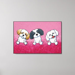 KiniArt Shih Tzu Canvas Afdruk
