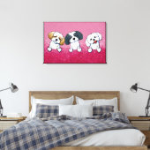 KiniArt Shih Tzu Canvas Afdruk (Insitu (Slaapkamer))