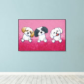 KiniArt Shih Tzu Canvas Afdruk (Insitu (Houten vloer))