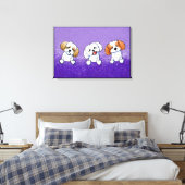 KiniArt Shih Tzu Trio Canvas Afdruk (Insitu (Slaapkamer))