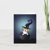 KiniArt Shih Tzu Witch Halloween Kaart (Voorkant)