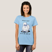 KiniArt Silkie Chicken Humor T-Shirt (Voorkant volledig)