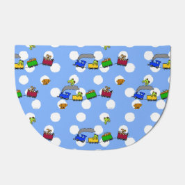 KiniArt Slakken Treinen en Puppy Honden Deurmat