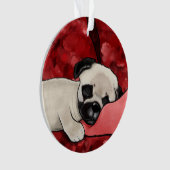 KiniArt Slaperige Pug Ornament (voorkant)